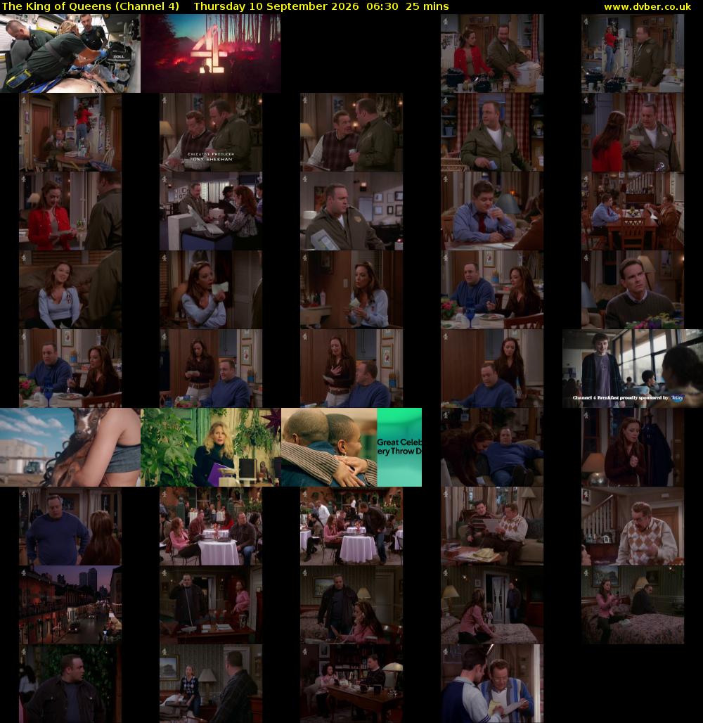The King of Queens (Channel 4) Thursday 10 September 2026 06:30 - 06:55