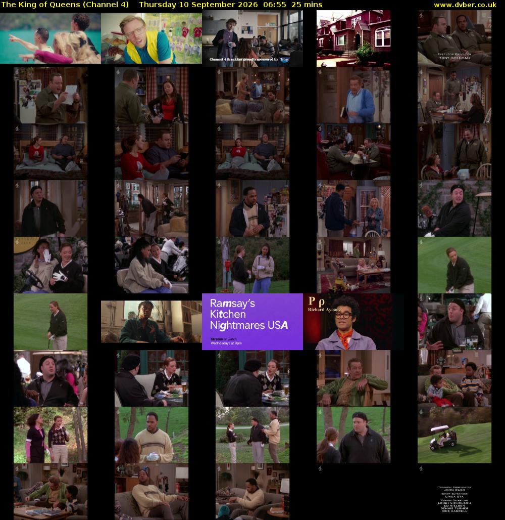 The King of Queens (Channel 4) Thursday 10 September 2026 06:55 - 07:20
