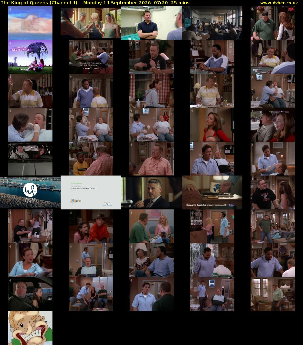 The King of Queens (Channel 4) Monday 14 September 2026 07:20 - 07:45