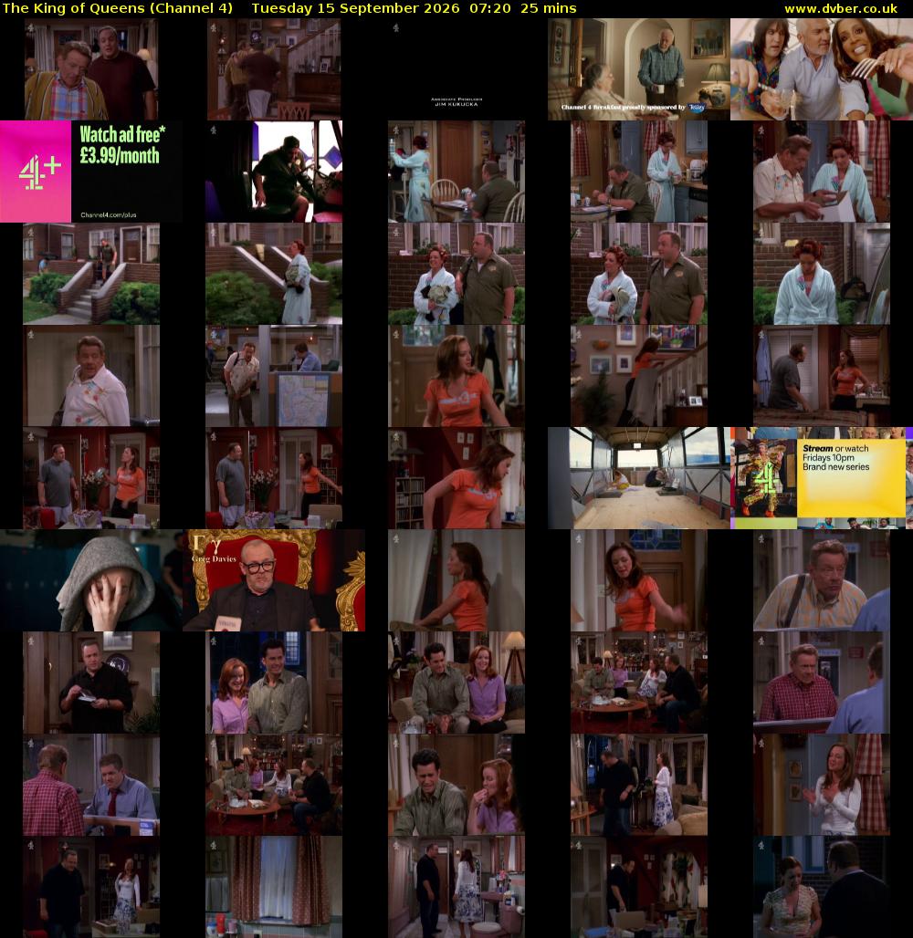 The King of Queens (Channel 4) Tuesday 15 September 2026 07:20 - 07:45