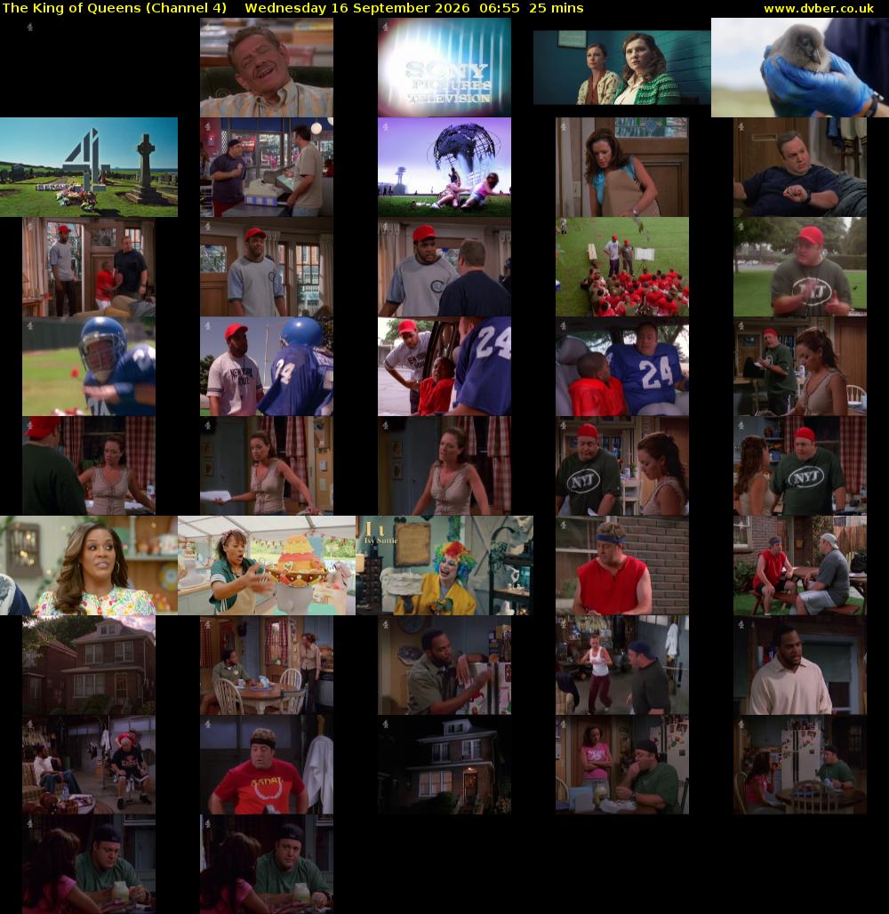 The King of Queens (Channel 4) Wednesday 16 September 2026 06:55 - 07:20