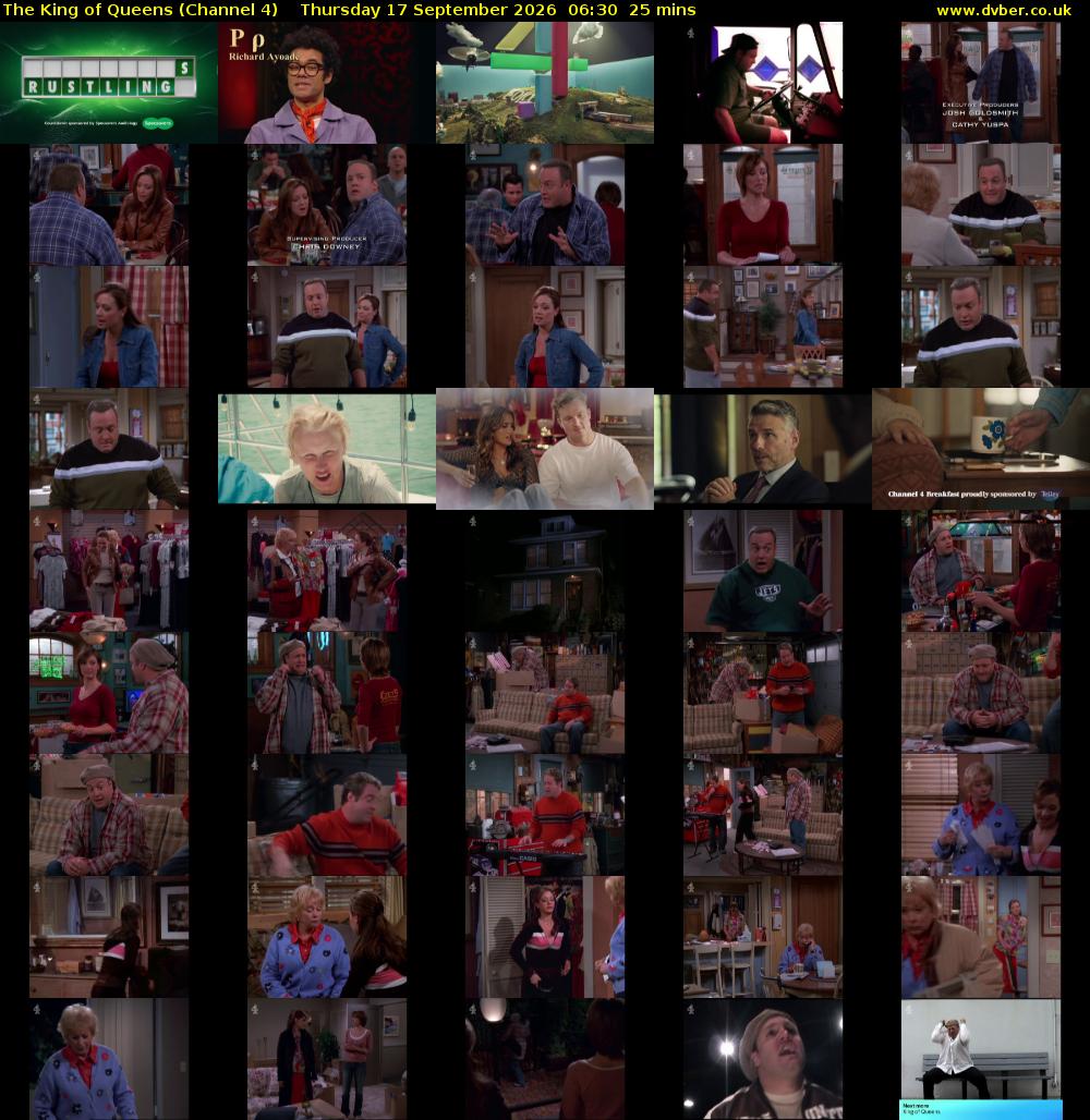The King of Queens (Channel 4) Thursday 17 September 2026 06:30 - 06:55