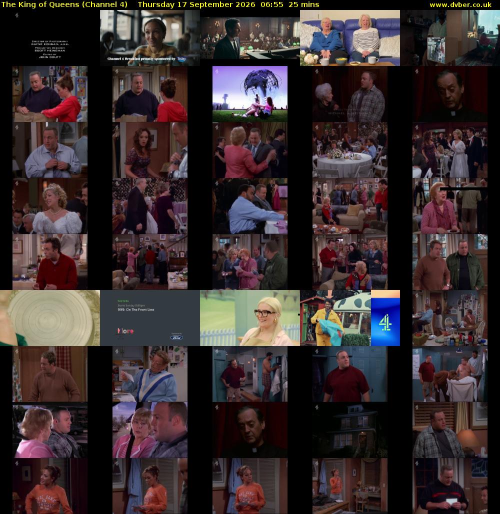 The King of Queens (Channel 4) Thursday 17 September 2026 06:55 - 07:20