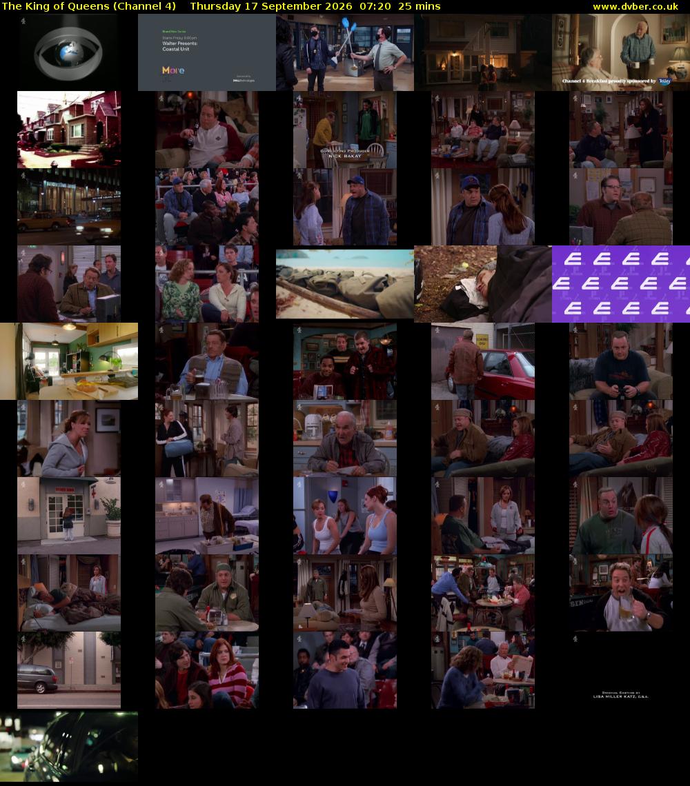The King of Queens (Channel 4) Thursday 17 September 2026 07:20 - 07:45