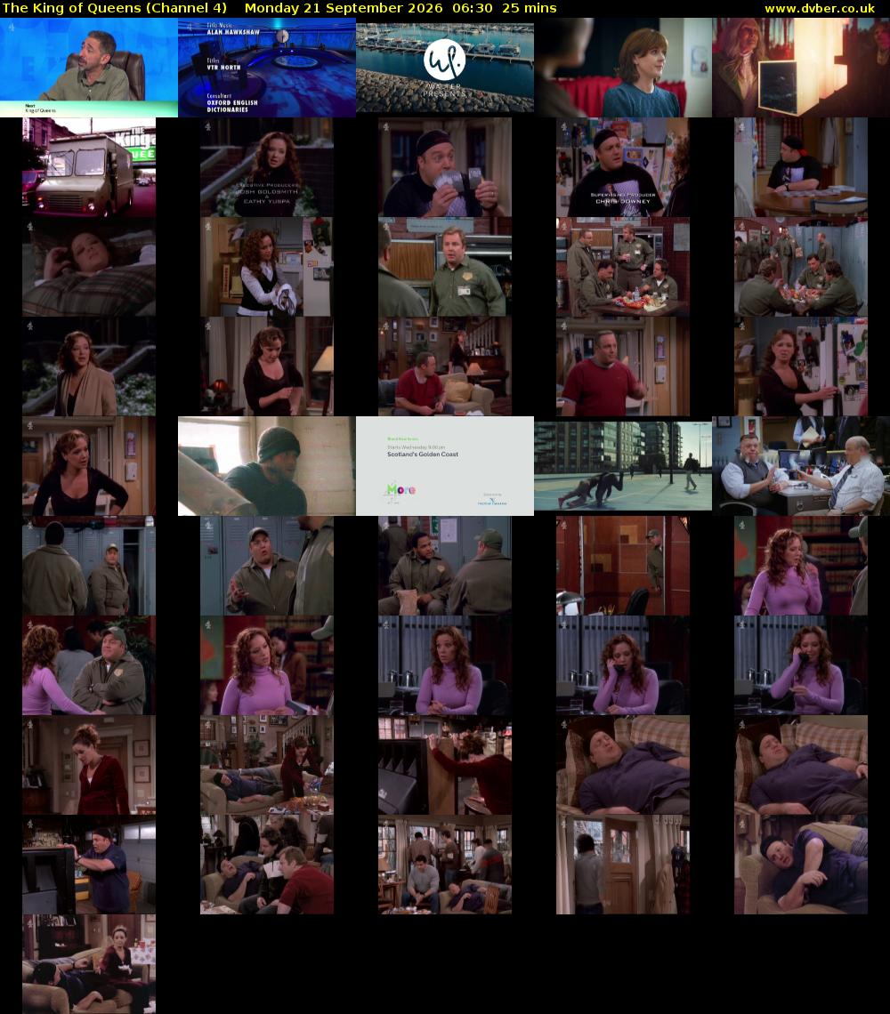 The King of Queens (Channel 4) Monday 21 September 2026 06:30 - 06:55