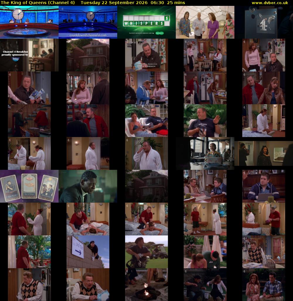 The King of Queens (Channel 4) Tuesday 22 September 2026 06:30 - 06:55