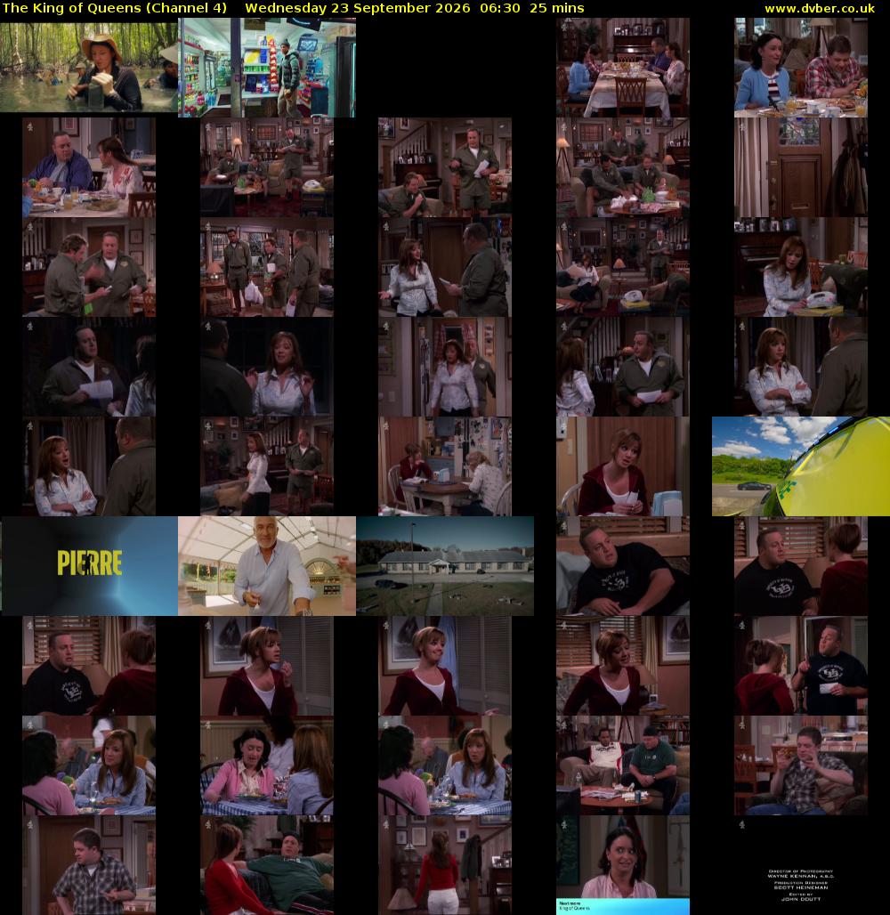 The King of Queens (Channel 4) Wednesday 23 September 2026 06:30 - 06:55