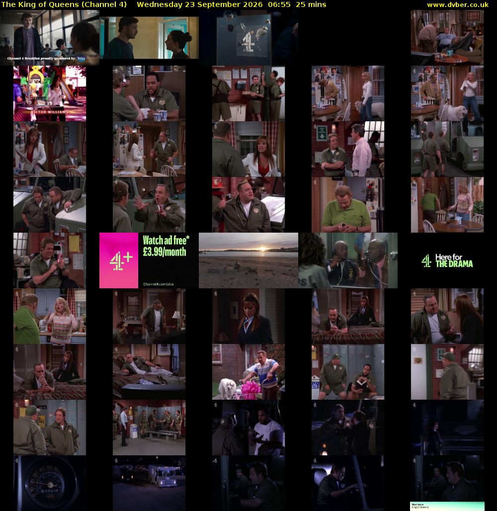 The King of Queens (Channel 4) Wednesday 23 September 2026 06:55 - 07:20