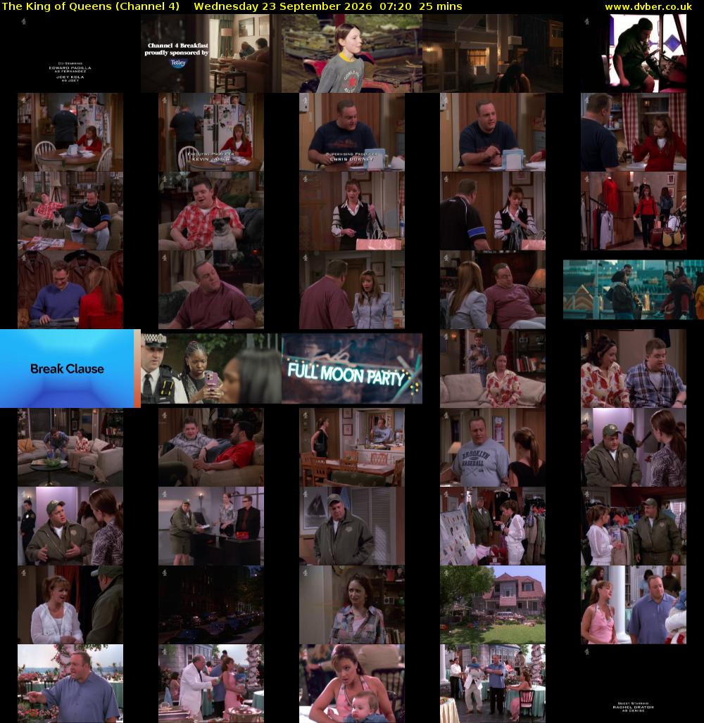 The King of Queens (Channel 4) Wednesday 23 September 2026 07:20 - 07:45
