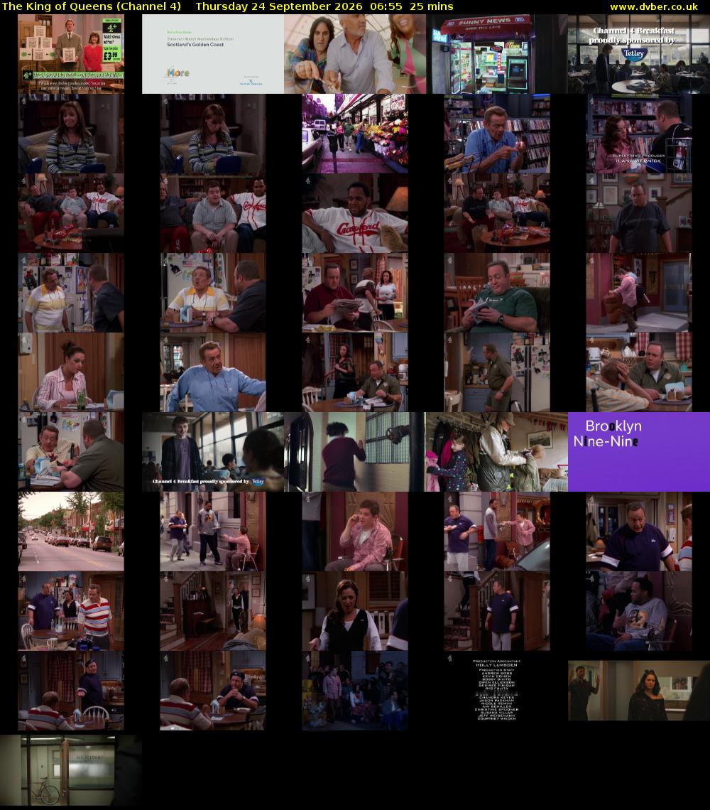 The King of Queens (Channel 4) Thursday 24 September 2026 06:55 - 07:20