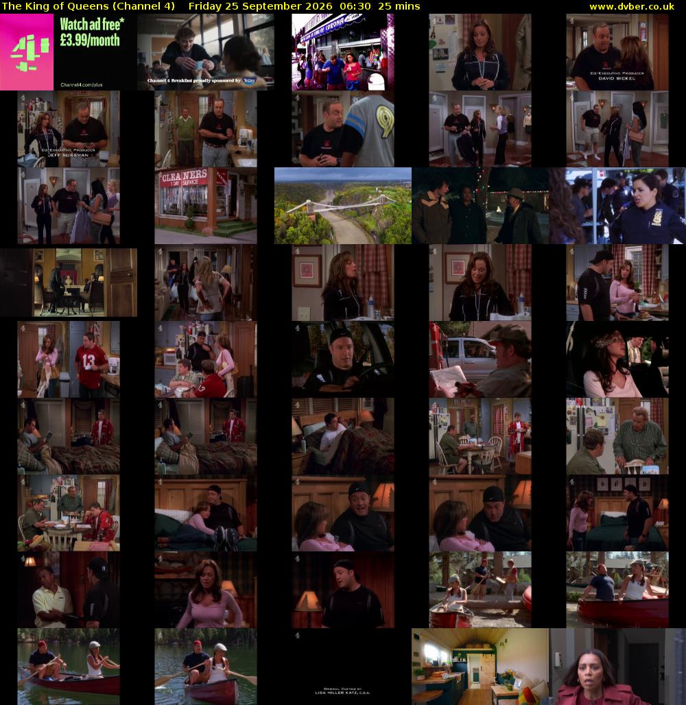 The King of Queens (Channel 4) Friday 25 September 2026 06:30 - 06:55