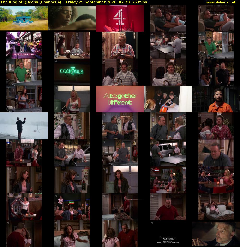 The King of Queens (Channel 4) Friday 25 September 2026 07:20 - 07:45