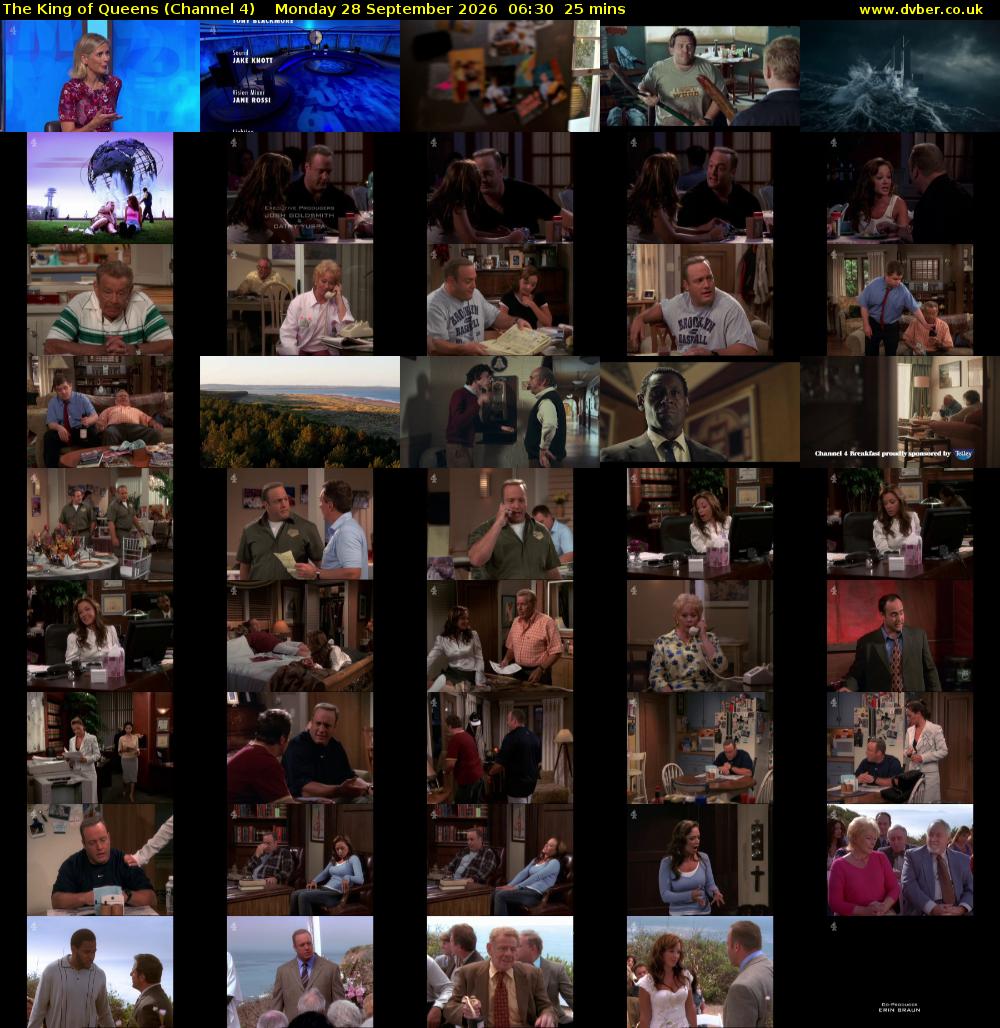 The King of Queens (Channel 4) Monday 28 September 2026 06:30 - 06:55