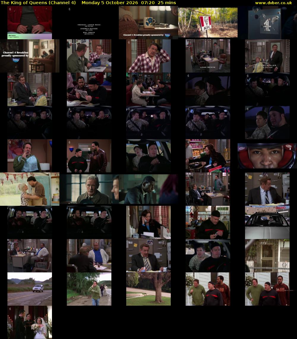 The King of Queens (Channel 4) Monday 5 October 2026 07:20 - 07:45