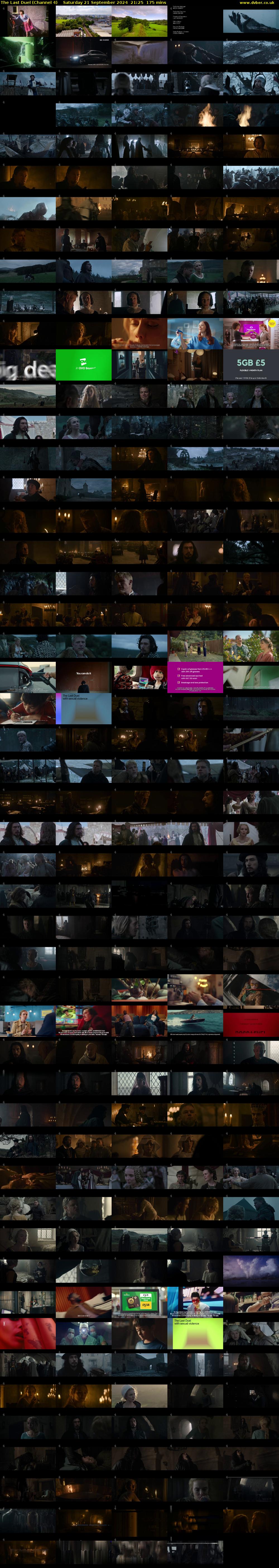 The Last Duel (Channel 4) Saturday 21 September 2024 21:25 - 00:20