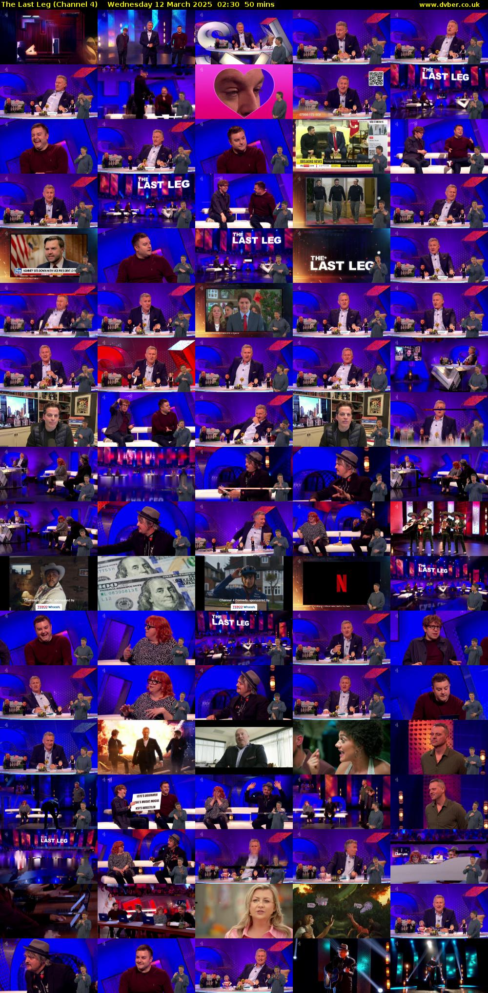 The Last Leg (Channel 4) Wednesday 12 March 2025 02:30 - 03:20