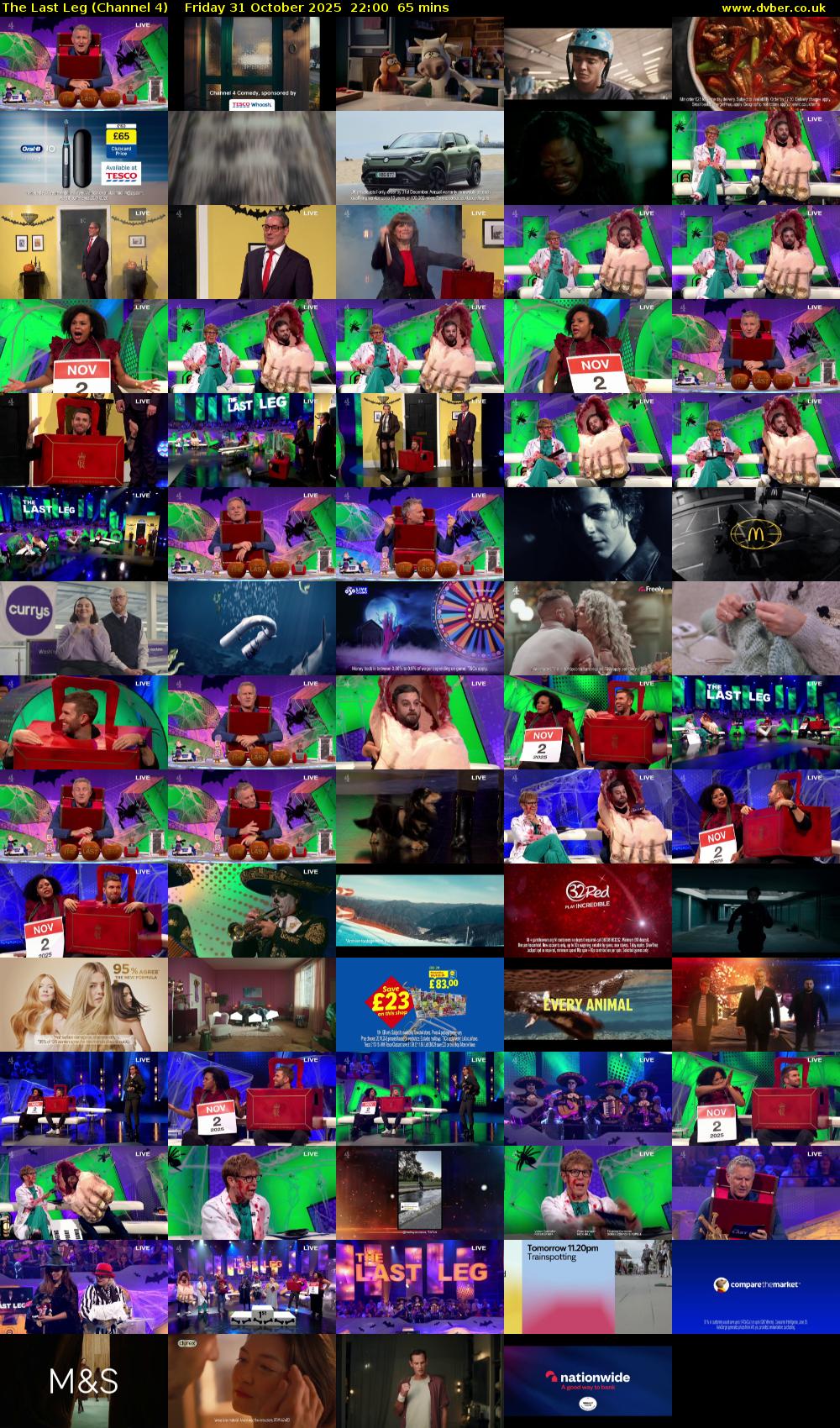 The Last Leg (Channel 4) Friday 31 October 2025 22:00 - 23:05