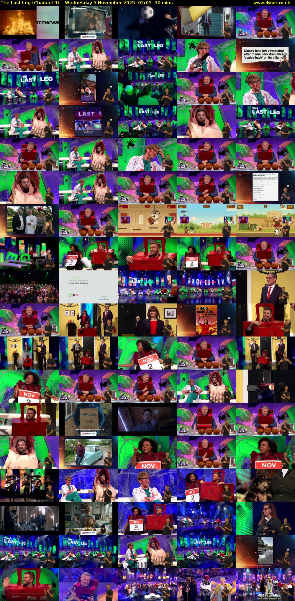 The Last Leg (Channel 4) Wednesday 5 November 2025 02:05 - 02:55