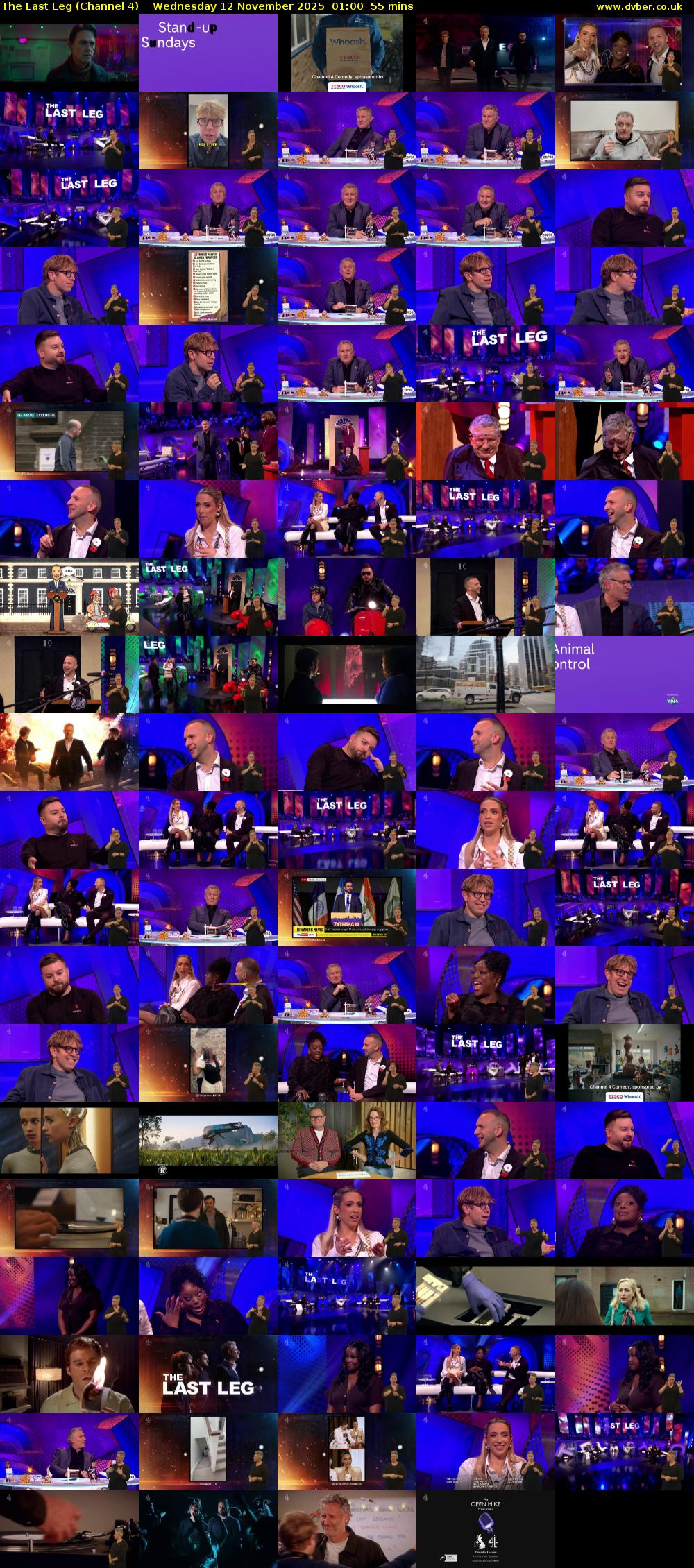 The Last Leg (Channel 4) Wednesday 12 November 2025 01:00 - 01:55