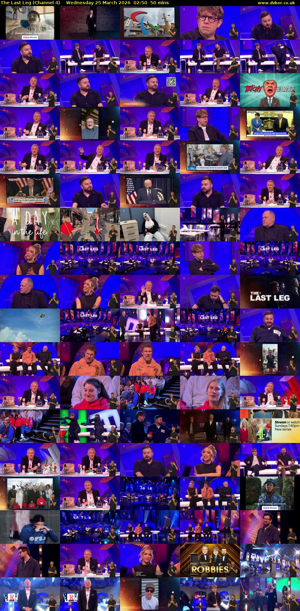 The Last Leg (Channel 4) Wednesday 25 March 2026 02:50 - 03:40