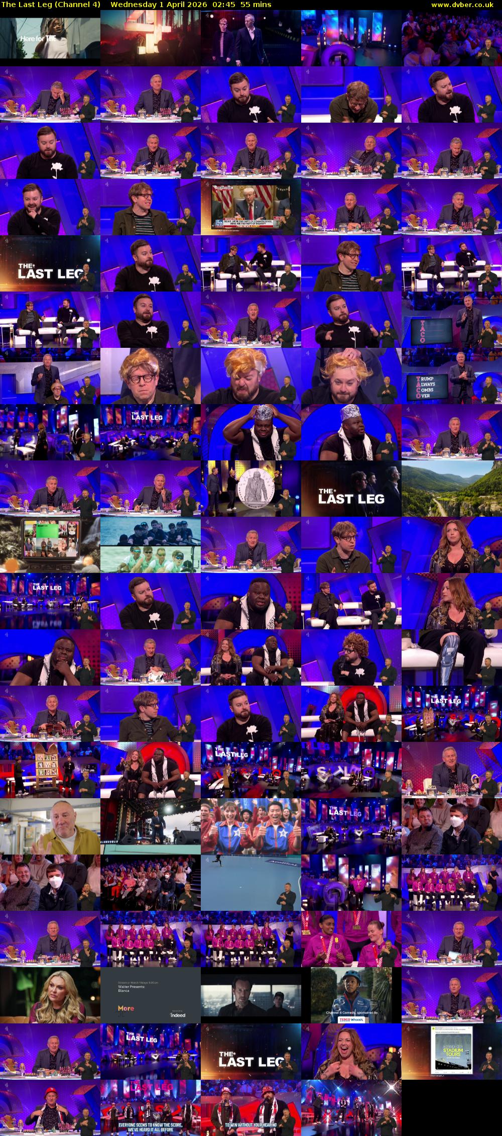 The Last Leg (Channel 4) Wednesday 1 April 2026 02:45 - 03:40