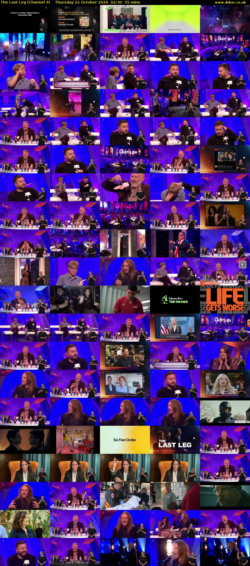The Last Leg (Channel 4) Thursday 22 October 2026 02:40 - 03:35