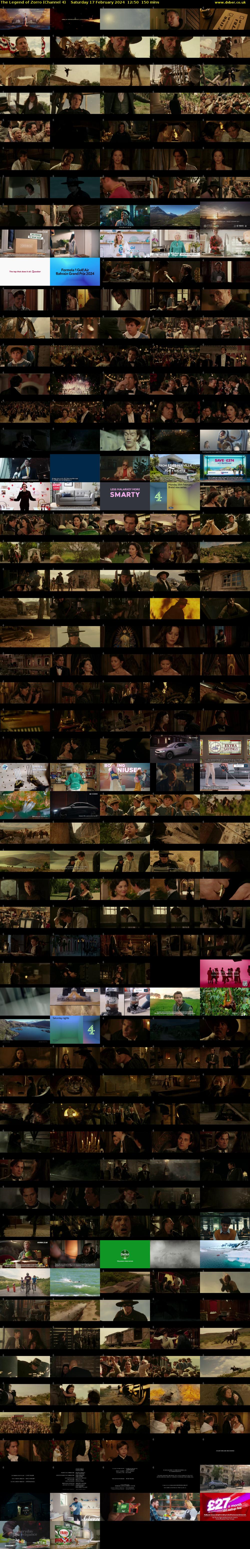 The Legend of Zorro (Channel 4) Saturday 17 February 2024 12:50 - 15:20