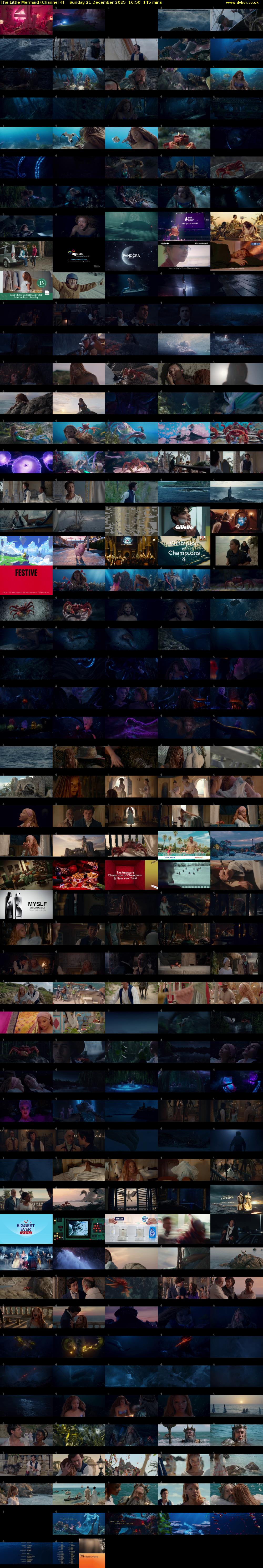 The Little Mermaid (Channel 4) Sunday 21 December 2025 16:50 - 19:15