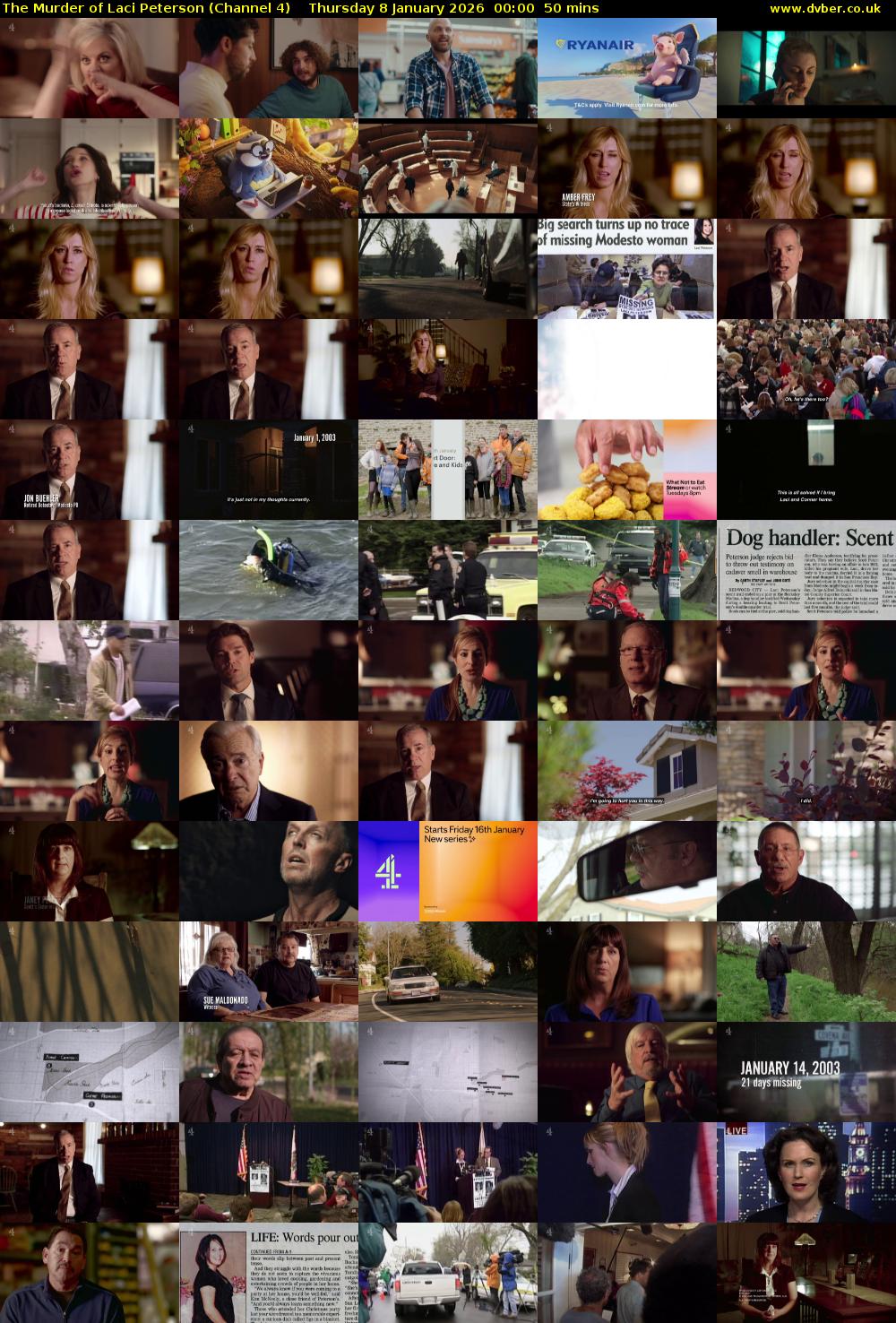 The Murder of Laci Peterson (Channel 4) Thursday 8 January 2026 00:00 - 00:50