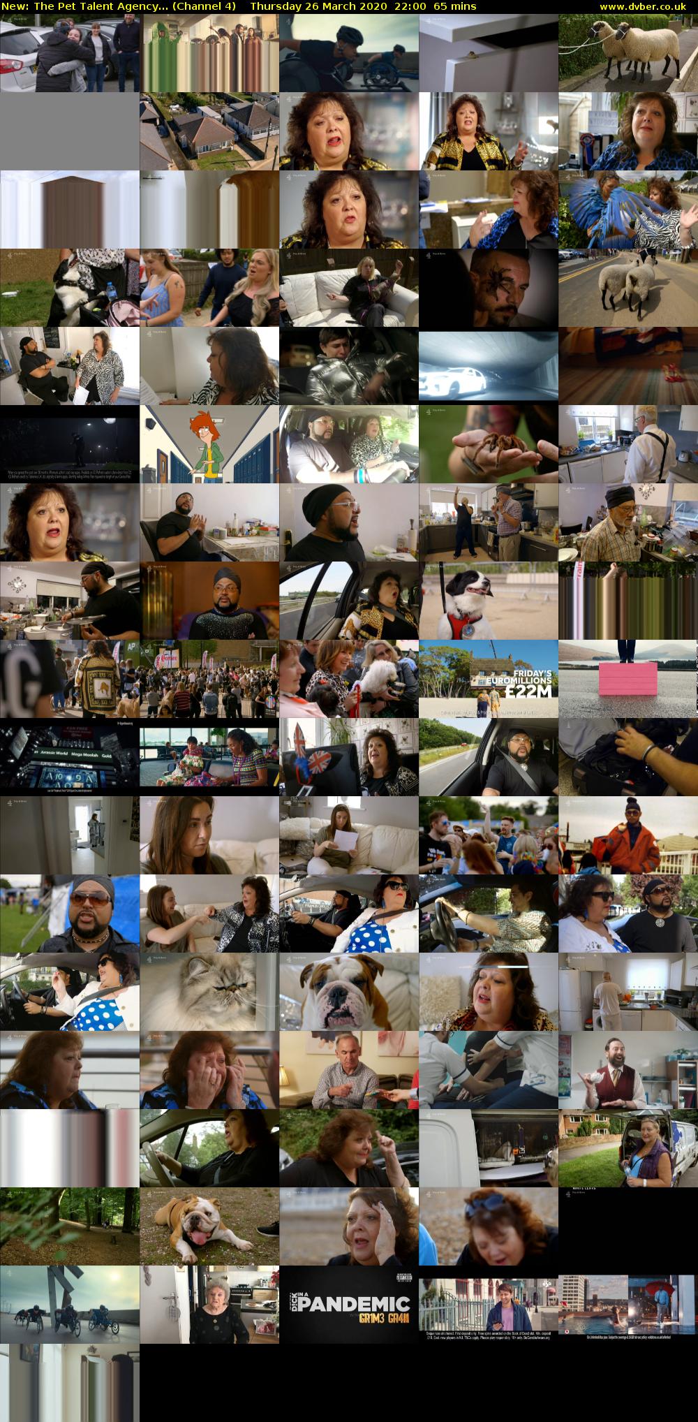 The Pet Talent Agency... (Channel 4) Thursday 26 March 2020 22:00 - 23:05