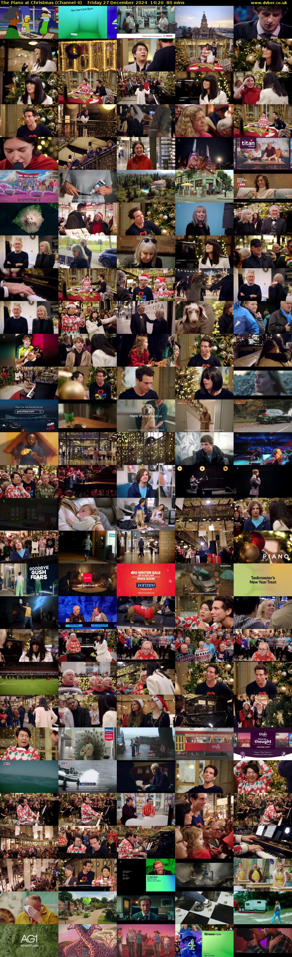 The Piano at Christmas (Channel 4) Friday 27 December 2024 14:20 - 15:40