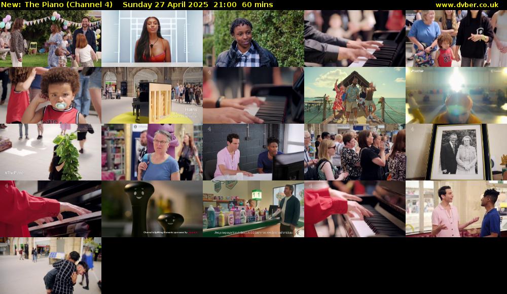 The Piano (Channel 4) Sunday 27 April 2025 21:00 - 22:00
