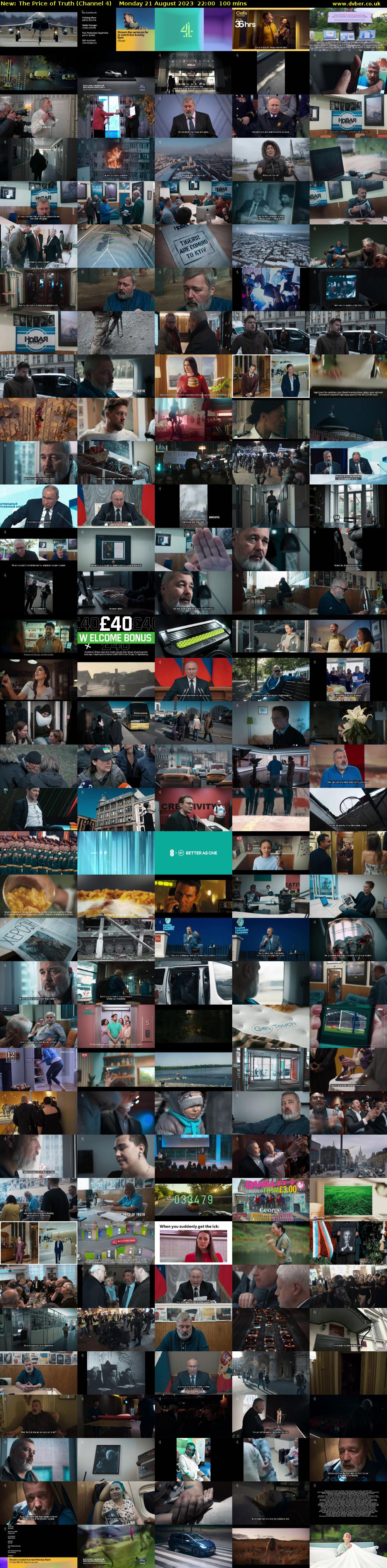 The Price of Truth (Channel 4) Monday 21 August 2023 22:00 - 23:40