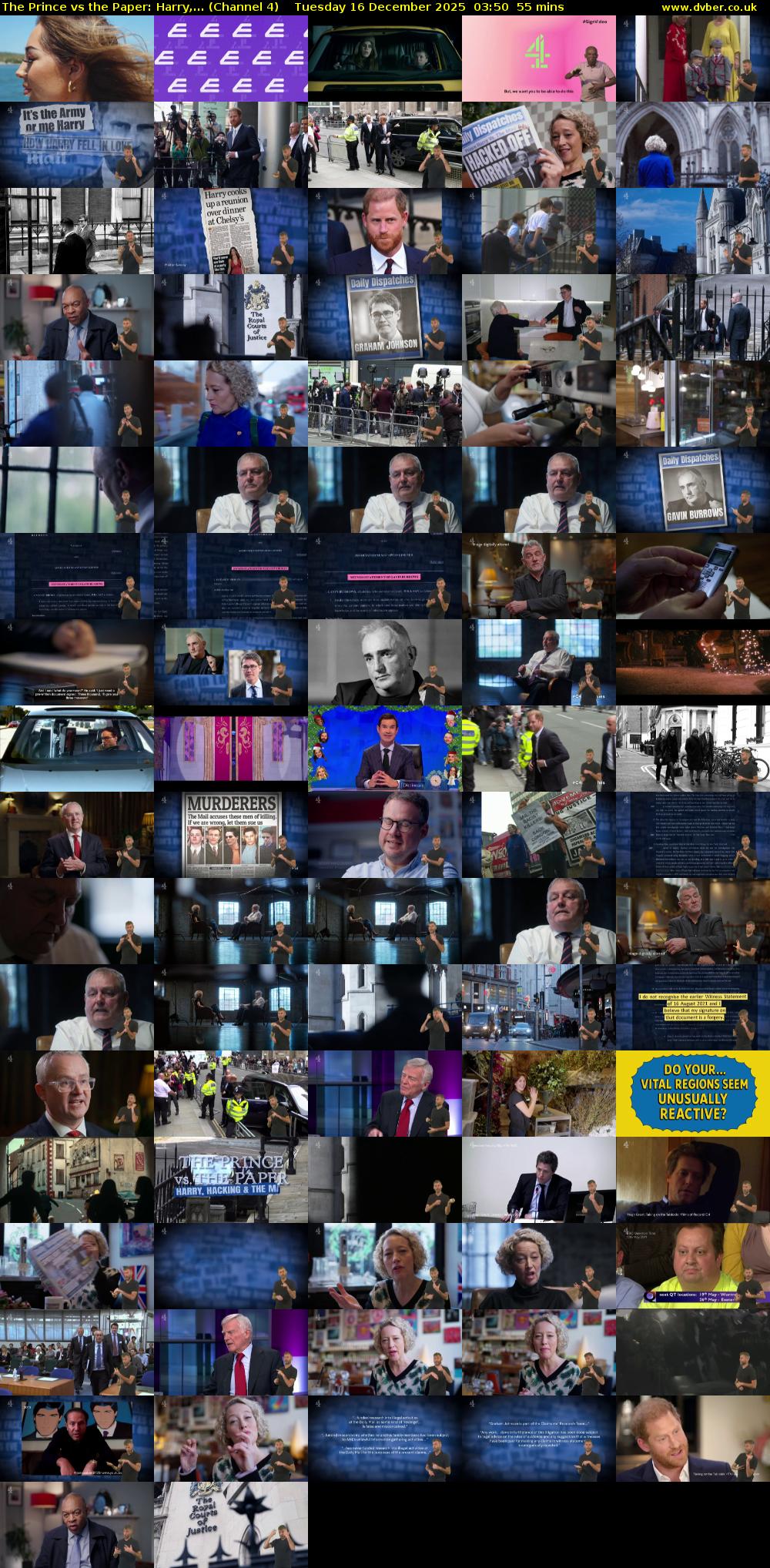 The Prince vs the Paper: Harry,... (Channel 4) Tuesday 16 December 2025 03:50 - 04:45