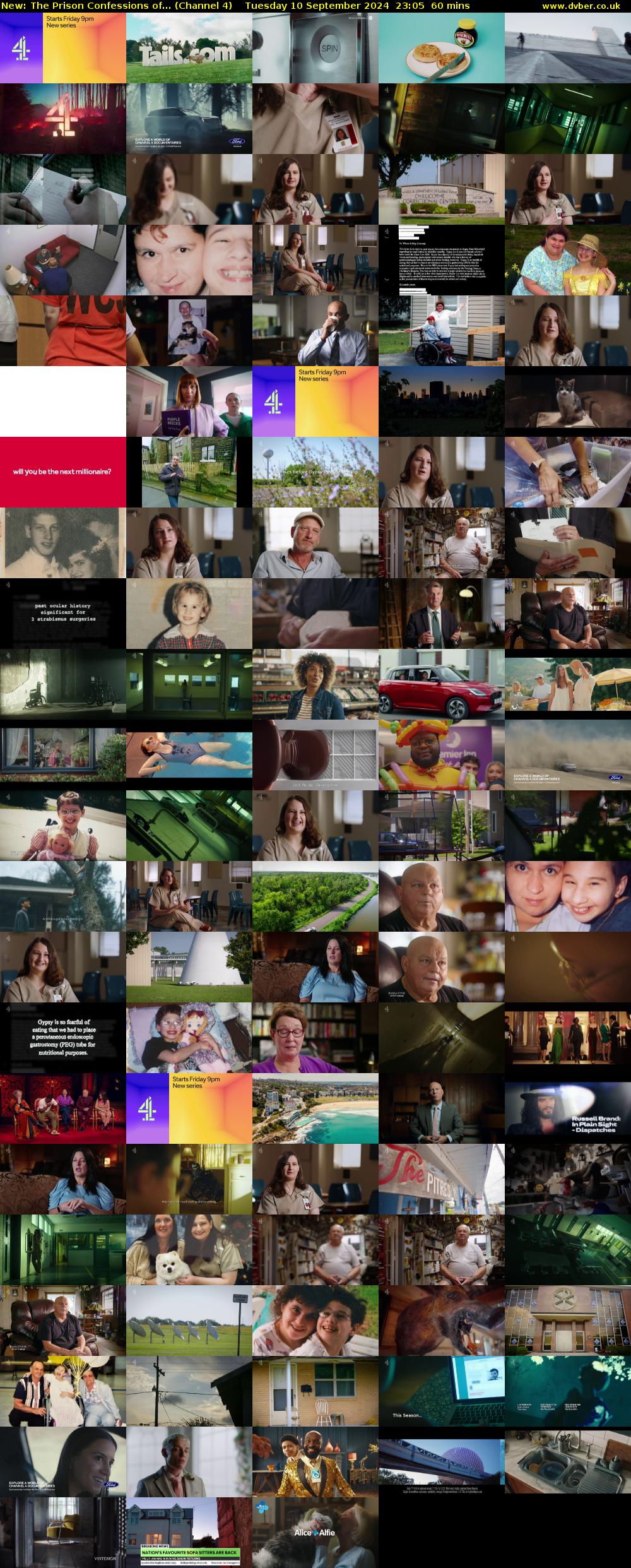 The Prison Confessions of... (Channel 4) Tuesday 10 September 2024 23:05 - 00:05