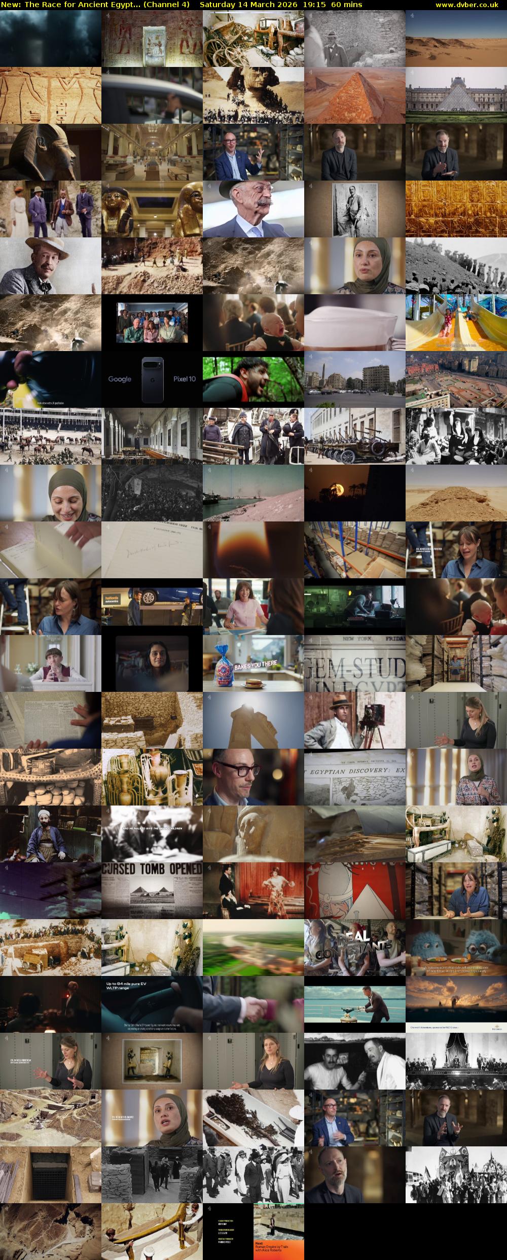 The Race for Ancient Egypt... (Channel 4) Saturday 14 March 2026 19:15 - 20:15