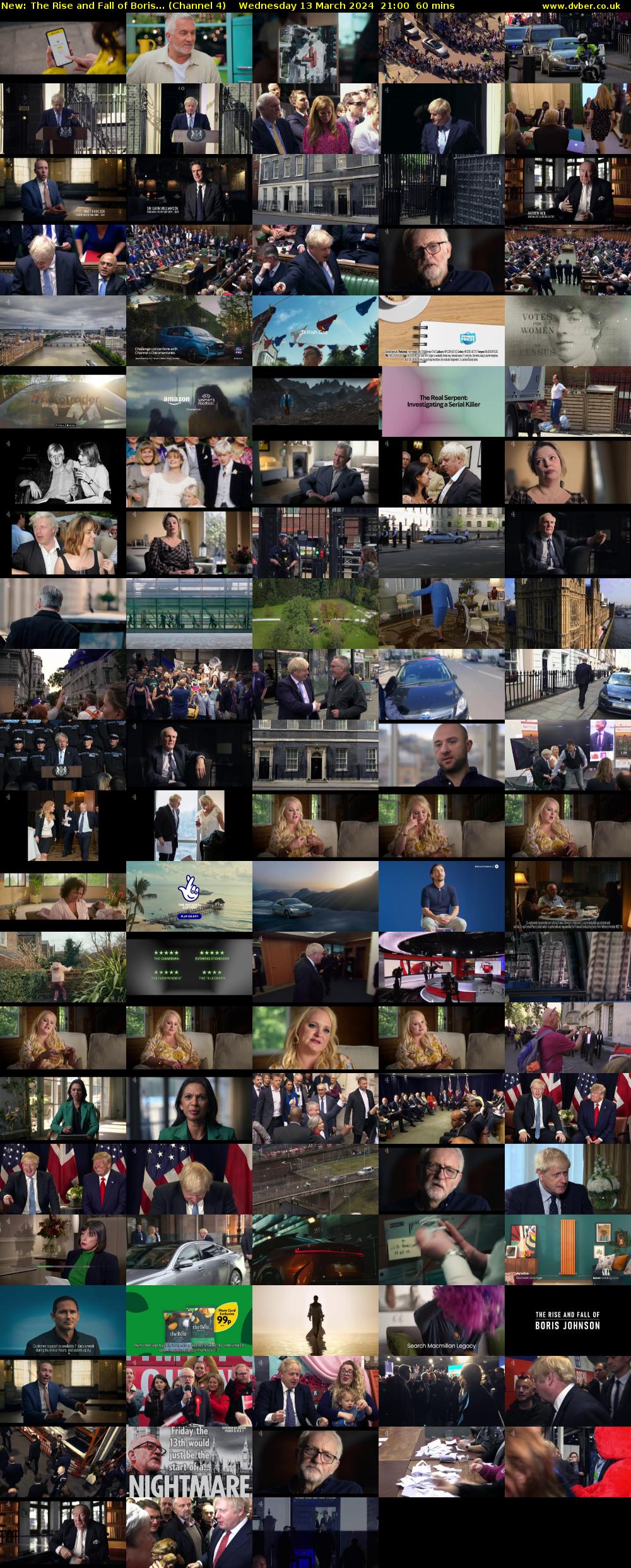 The Rise and Fall of Boris... (Channel 4) Wednesday 13 March 2024 21:00 - 22:00
