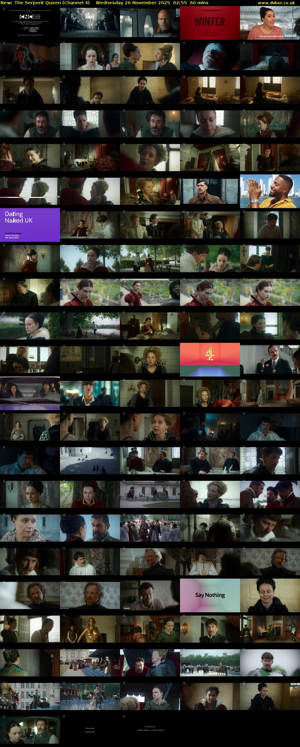 The Serpent Queen (Channel 4) Wednesday 26 November 2025 02:55 - 03:55