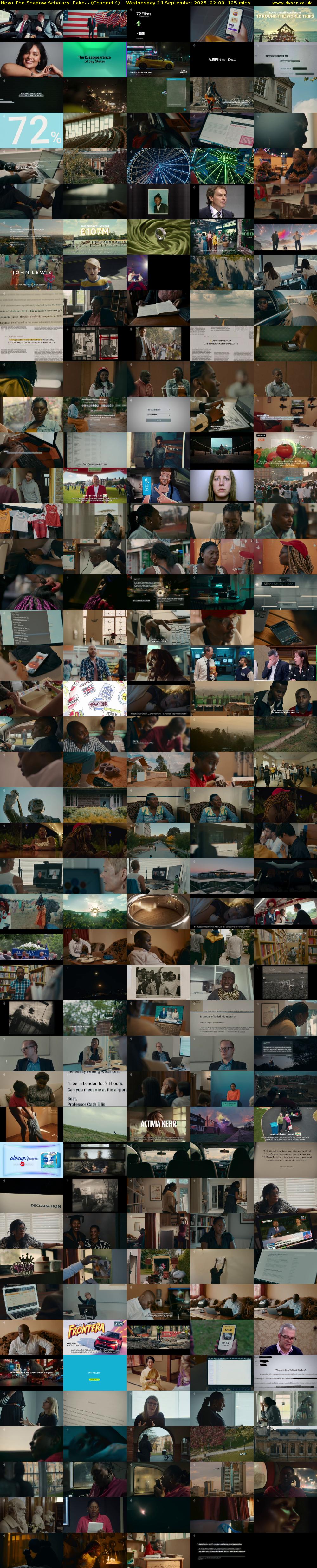 The Shadow Scholars: Fake... (Channel 4) Wednesday 24 September 2025 22:00 - 00:05