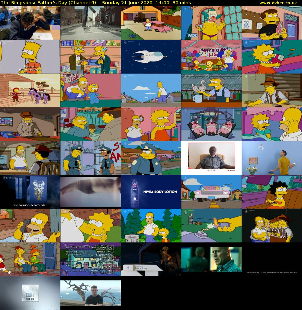 The Simpsons: Father's Day (Channel 4) Sunday 21 June 2020 14:00 - 14:30
