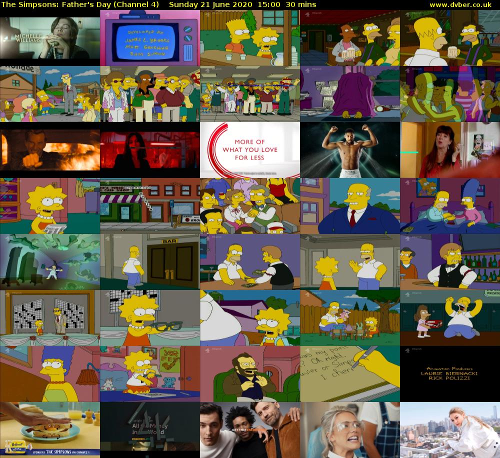 The Simpsons: Father's Day (Channel 4) Sunday 21 June 2020 15:00 - 15:30