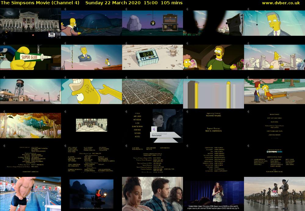 The Simpsons Movie (Channel 4) Sunday 22 March 2020 15:00 - 16:45