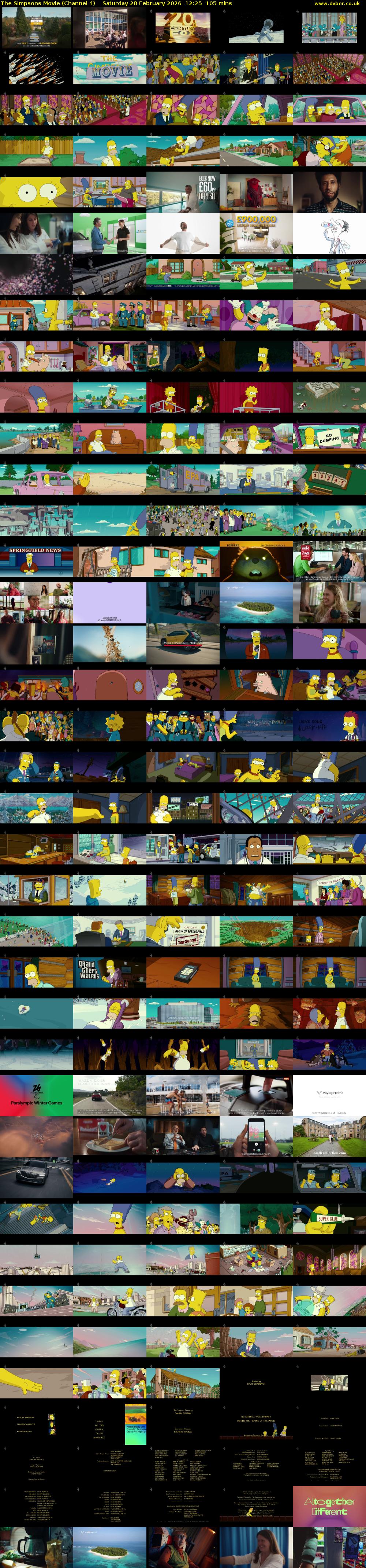 The Simpsons Movie (Channel 4) Saturday 28 February 2026 12:25 - 14:10