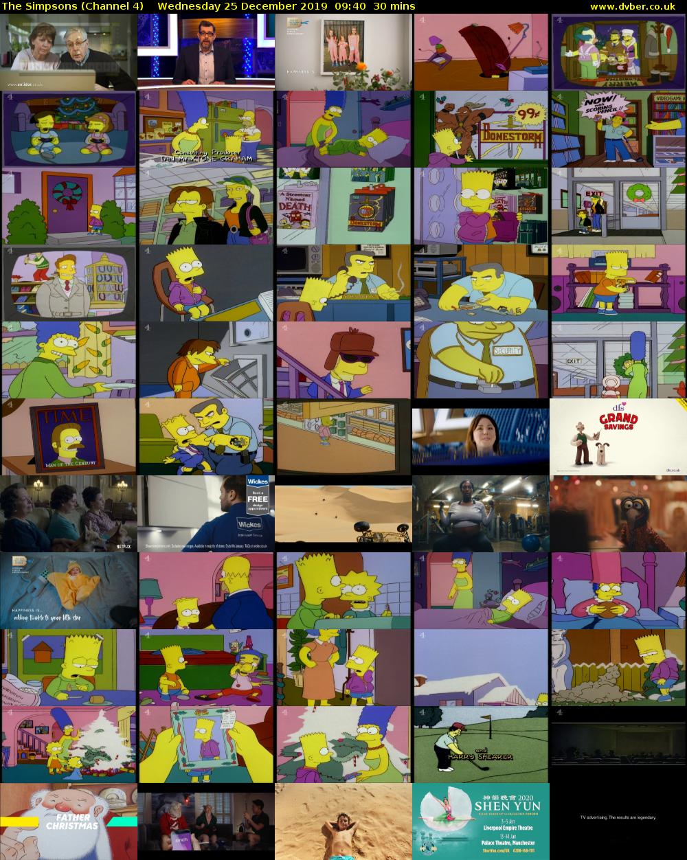 The Simpsons (Channel 4) Wednesday 25 December 2019 09:40 - 10:10