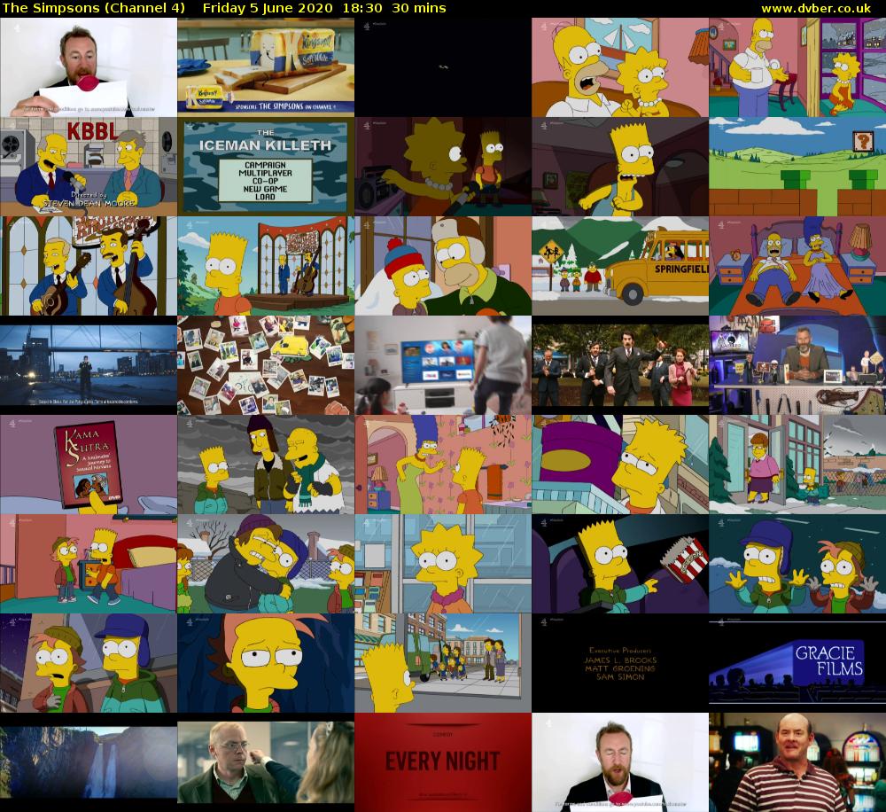 The Simpsons (Channel 4) Friday 5 June 2020 18:30 - 19:00