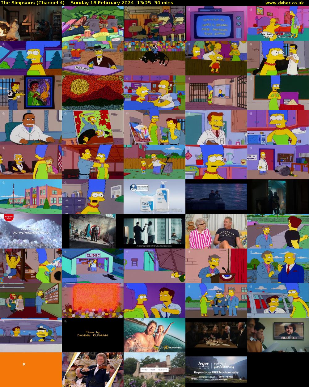 The Simpsons (Channel 4) Sunday 18 February 2024 13:25 - 13:55