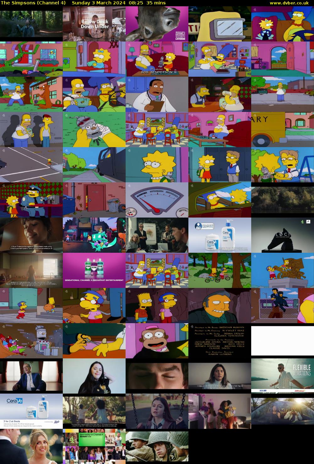 The Simpsons (Channel 4) Sunday 3 March 2024 08:25 - 09:00