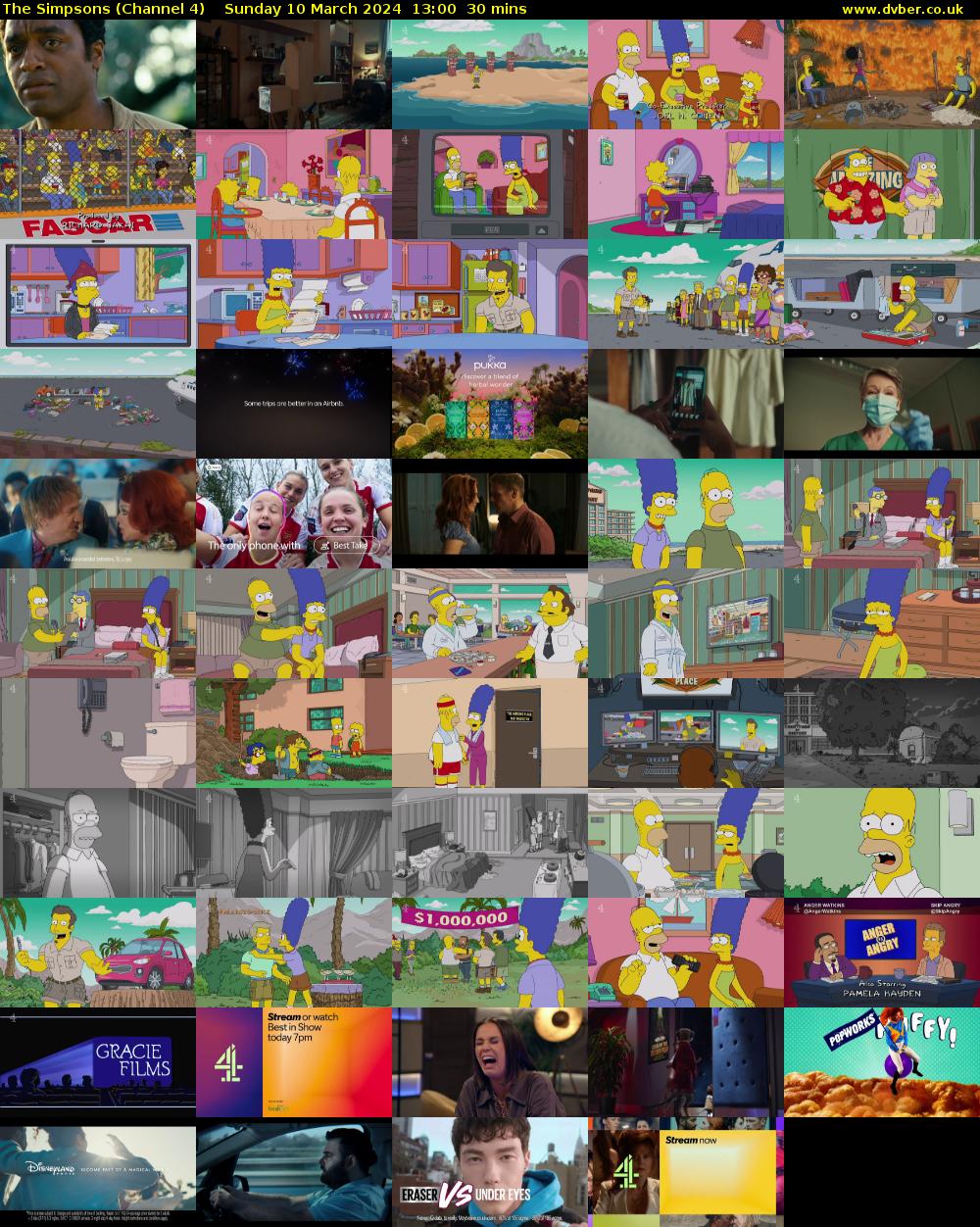 The Simpsons (Channel 4) Sunday 10 March 2024 13:00 - 13:30