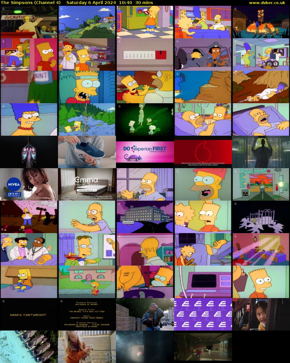 The Simpsons (Channel 4) Saturday 6 April 2024 10:40 - 11:10