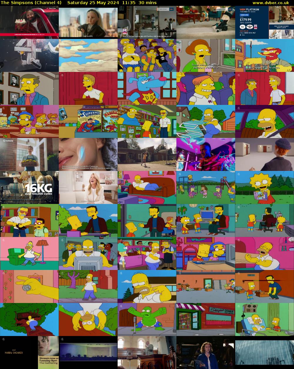 The Simpsons (Channel 4) Saturday 25 May 2024 11:35 - 12:05
